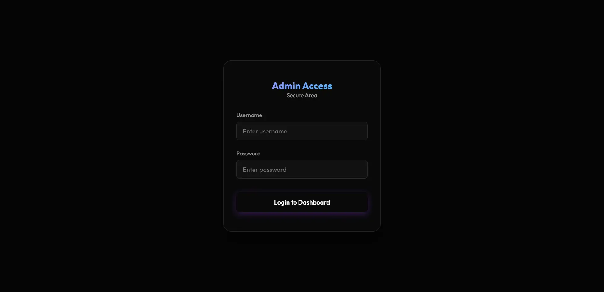 Admin Authentication