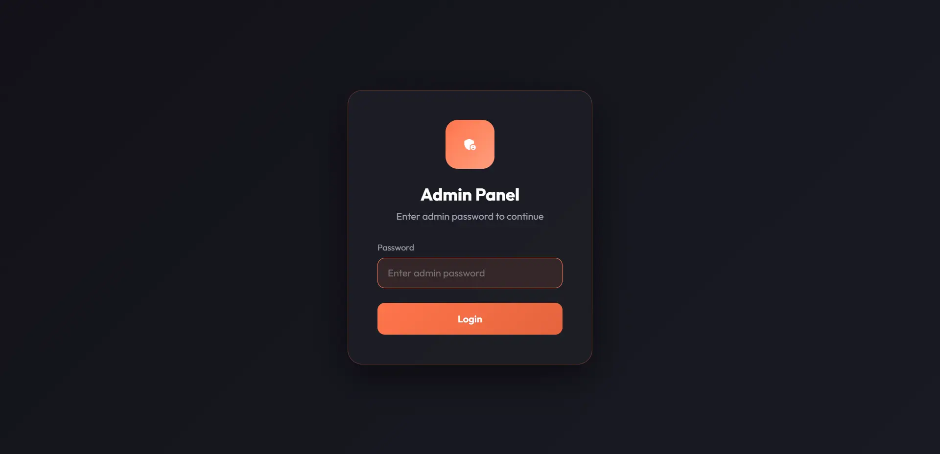 Admin Login